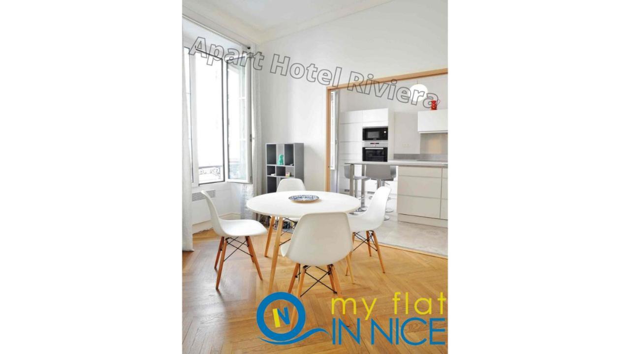 Aparthotel Riviera - 2 Minutes De La Plage - Exceptionnel 2 Chambres Ac - Balcon Meyerbeer 1 Nice Buitenkant foto